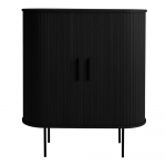 Must tammespoonist l&uuml;kandustega veinikapp 100x118x40 cm Nola - Unique Furniture