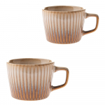 Beežid cappuccino tassid komplektis (2 tk, 190 ml, kivikeraamika) Tone &ndash; Dakls