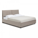 Taupe polsterdatud kaheinimesevoodi koos voodip&otilde;hja ja panipaigaga 160x200cm Myra Pillow - Bonami Selection
