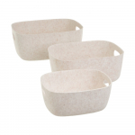 Riidest korvid 3tk komplektis 36x28x16 cm - Casa Selecci&oacute;n