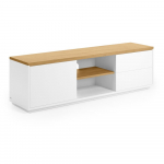 Valge tammespoonist TV-alus 150x44x36 cm Abilen - Kave Home