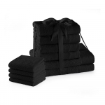 Mustad froteest puuvillased k&auml;ter&auml;tikud ja saunalinad, komplekt 10 tk Amari &ndash; Restilo