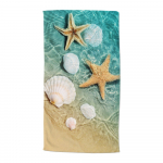 Sinine-beež sametist rannar&auml;tik 100x180 cm Beachvibe - Good Morning