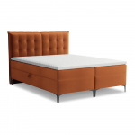 Oranž boxspring voodi panipaigaga 160x200 cm Mikana &ndash; Makamii
