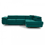 Roheline sametist nurgadiivan, muudetav / koos panipaigaga, parem nurk Anton &ndash; ELTAP