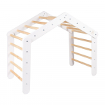 Valge m&auml;nnipuidust ronimisredel lastele 61x112x94 cm Montessori - Meowbaby