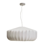 Valge laelamp tekstiilist varjuga &oslash; 76 cm Somar - Kave Home