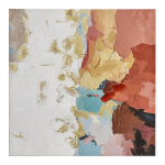 Tr&uuml;kitud/k&auml;sitsi maalitud elementidega l&otilde;uendimaal 80x80 cm Crown - Bizzotto