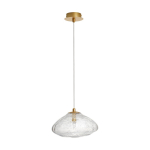 Messingist v&auml;rvi klaasist ripplamp, l&auml;bim&otilde;&otilde;duga 26 cm King - Nova Luce