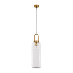 Messingist v&auml;rvi klaasist ripplamp klaasist varjuga, l&auml;bim&otilde;&otilde;duga 15,5 cm Irvine - Nova Luce