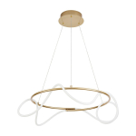 Alumiiniumist h&auml;mardatav LED-ripatslamp kuldses v&auml;rvitoonis akr&uuml;&uuml;lklaasist varjuga, l&auml;bim&otilde;&otilde;duga 70 cm Tiriac - Nova Luce