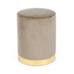 Taupe sametine taburet Lucilla &ndash; Yes Everyday