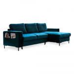 Petrooli sinine sametne nurgadiivan , paremas nurgas Lofty Lilly - Miuform