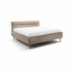 Beež polsterdatud kaheinimesevoodi koos voodip&otilde;hja ja panipaigaga 180x200 cm. Lotte - Meise M&ouml;bel