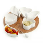 6 serveerimiskausi komplekt koos bambustaldriku ja varrastega Hors Hors D'Ouvre - Brandani