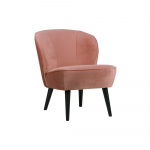 Roosa sametist tugitool Sara - WOOOD