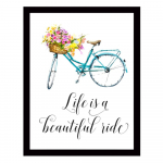 Seinamaal l&otilde;uendil mustas raamis Jalgratas, 29 x 24 cm - Tablo Center