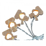 Valguskett 10 kollase LED-tulega Snowmen - Casa Selecci&oacute;n