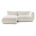 Valge kordvillane nurgadiivan (vasakpoolne nurk) Lecomte - Bobochic Paris