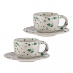Valge-roheline kivitoode espressotassid 100 ml komplektis 2 tk. Carnival - Ladelle