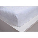 Valge mikroflanellist kummiga lina 90x200 cm - Jerry Fabrics