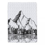 Must-valge puuvill-satiinist teki ja padjap&uuml;&uuml;ride komplekt 140x200 cm Cabin In The Mountain &ndash; Butter Kings