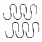 H&otilde;bedased kroomitud terasest riputuskonksud 6 tk komplektis Lonardo - Metaltex