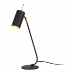 Must-kuldne metallist varjuga lauavalgusti (k&otilde;rgus 55 cm) Sivani - Opviq lights