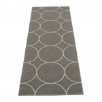 Tumehall sise/v&auml;lisvaip 70x200 cm Boo Charcoal Linen &ndash; Pappelina