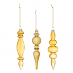 Klaasist j&otilde;ulukaunistused, 3 tk komplektis &oslash; 4 cm Auralia - Bloomingville