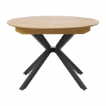 &Uuml;mmargune kokkupandav s&ouml;&ouml;gilaud t&auml;iendava lauaplaadiga &oslash; 120 cm Cesura - Unique Furniture