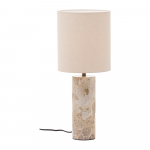 Beež marmorist lauavalgusti tekstiilist varjuga (k&otilde;rgus 54 cm) Raze - Kave Home