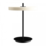 Must-valge dimmerdatav LED-lauavalgusti metallist varjuga (k&otilde;rgus 41,5 cm) Asteria Table - UMAGE