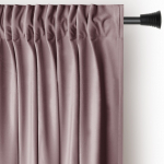 Helepruun sametist dimout-kardin 140 &times; 245 cm Pleat &ndash; Restilo