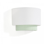 Valge/t&uuml;rkiissinine laste lamp tekstiilist varjuga Bianella - Kave Home