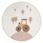 Beež pestav laste m&auml;nguvaip &oslash;120 cm Tractor World - Mila Home