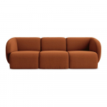 Terrakottapunane sametist diivan 244 cm Lani - Makamii