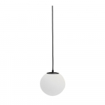 Valge/must metallist ripplamp klaasist varjuga, &oslash; 15 cm Brisia - Kave Home