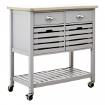 Serveerimislaud ratastel 46x86 cm Frankfurt - Premier Housewares