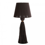 Tumepruun laualamp tekstiilist varjuga (k&otilde;rgus 58 cm) Espino - Light & Living