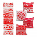 Komplekt 4 j&otilde;ulupadjakatet ja lauajooksikut j&otilde;uludeks - Minimalist Cushion Covers
