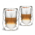 Komplekt 2 topelt seinaga piimaklaasi, 350 ml Geo - Vialli Design