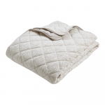 Beež tepitud voodikate 240x260 cm Corded Leaves - Catherine Lansfield