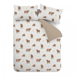 Pruun/beež voodipesu &uuml;heinimesevoodile 135x200 cm Angus Highland Cow - Catherine Lansfield