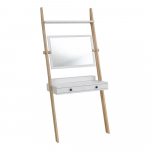 Valge garderoobilaud sahtli ja peegliga Leno - Ragaba