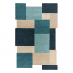 Sini-beež villane vaip 120x180 cm Abstract Collage - Flair Rugs
