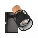 Must-puiduv&auml;rvi seinalamp &oslash; 7 cm Nandini - Trio