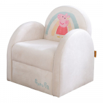 Valge sametist laste tugitool Peppa Pig - Roba