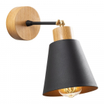 Must-puiduv&auml;rvi seinavalgusti &oslash; 14 cm Manavgat - Opviq lights