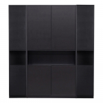 Must m&auml;nnipuidust modulaarne raamaturiiul 190x210 cm Finca - WOOOD